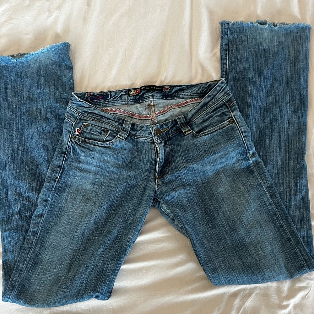 Oligo Tissew Low Rise Midwash Flare Jeans